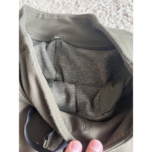 Lululemon Stretch High Rise Jogger Pant Olive Green Size 4 EUC Athleisure Lounge - Picture 5 of 9